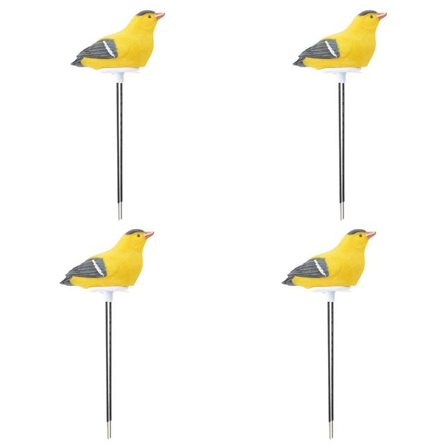 4 medidores de humedad del suelo, alarma de riego, comprobador de agua para plantas y pájaros, sensor higrómetro, kit de herramientas de jardinería (amarillo)