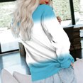 thumbnail image 3 of Gibobby Sudadera mujer Sudadera de manga larga con estampado gráfico de letras y cuello redondo para mujer(Azul celeste,G), 3 of 4