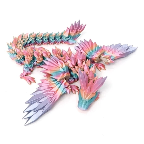 3D Dragon Realistic Dragon Statue Rotatable Articulated  Gifts Printed Figures Animals For Landscaping Decoration