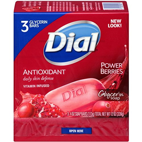 Dial Cranberry and AntiOxidant Glycerin Soap 3bars/pack