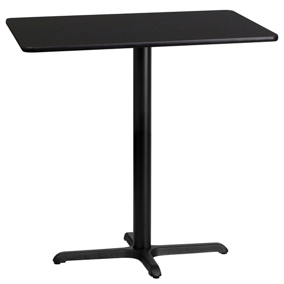 Bowery Hill 24" x 42" Restarant Bar Table in Black