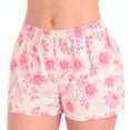 thumbnail image 2 of Just Love Womens Cotton Pajama Shorts- Sleep & Lounge Boxer PJs. (Floral Pink, 3X), 2 of 8