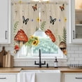 thumbnail image 6 of Spring Mushrooms Swag Valances for Windows, Kitchen Window Curtains Over Sink, Farmhouse Pastoral Botanical Rustic Window Treatment Curtains for Living Room/Bedroom Curtains 2 Panel Sets 36"x45", 6 of 8