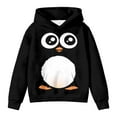 thumbnail image 5 of Bibifish Kids Hoodies Cartoon Penguin Graphic Print Hooded Sweatshirts Soft Pocket Drawstring Hood Casual Outdoor Activities Cute Hoodies, 5 of 5
