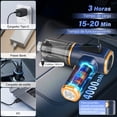 thumbnail image 4 of YUDSKU Aspiradora de Mano Inalambrica, 2 en 1 Aspiradora para Auto y Bomba de Aire Eléctrica con Pantalla LED, Linterna y HEPA Filtro Lavable, 10000pa Aspiradora portatil para Oficina, Hogar y Coche, 4 of 5