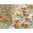 thumbnail image 4 of Ambesonne Floral Quilted Bedspread Set 3 Pcs, Garden Spring Branches, Queen Size, Forest Green Vermilion, 4 of 5