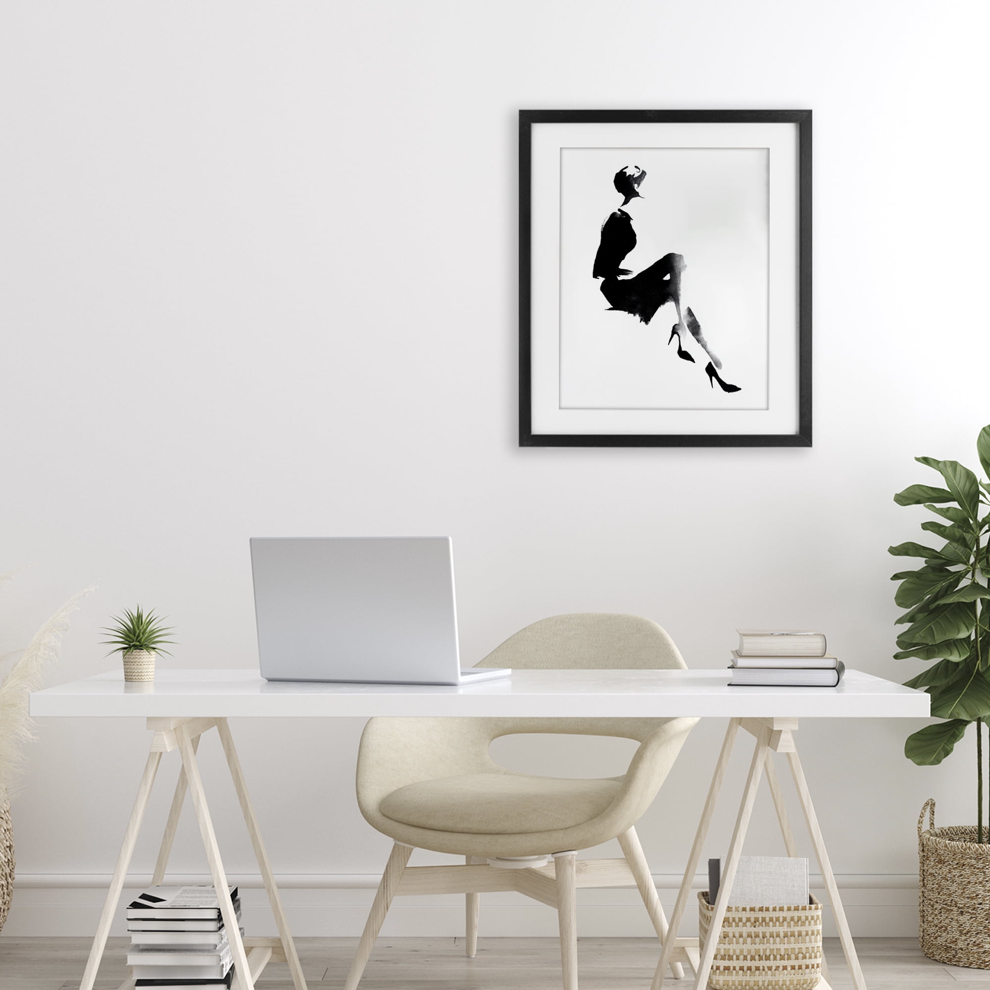 Stupell Industries Chic Silhouette Noir Black Framed Print Under Glass, design by Svetlana Aleynikova