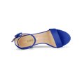 thumbnail image 5 of BLISSFUL STEP Women's Shoes Ankle Strap Block Heel Buckle Open Toe Sandals Dark Blue 5.5, 5 of 8