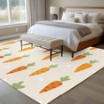 thumbnail image 4 of 8x10 Area Rugs for Living Room, Spring Easter Non Slip Area Rugs for Kitchen Bedroom Entryway, Watercolor Cute Carrots Vegetables Beige Washable Carpet Runner Rug Floor Mats for Bedroom Home Decor, 4 of 8
