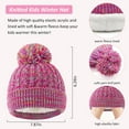 thumbnail image 2 of 4pcs Kids Winter Hat Gloves Scarf Set, Girls Toddler Winter Hat Beanie with Touchscreen Gloves & Neck Warmer for Girls Boys, 2 of 7