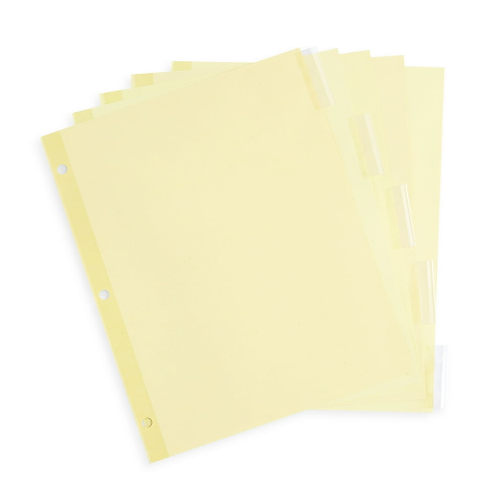 Tab Dividers, 5Tab, 24 Sets (120Pack), Clear Tabs