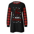 thumbnail image 4 of Robes de Fête de Noël pour Femmes Robe de Noël Joyeux Noël Manches Longues Col Rond Imprimé Sweat-Shirt (Taille: 2TG), 4 of 4