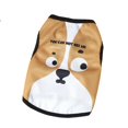 thumbnail image 1 of Pet Vest Round Neck Sleeveless Cartoon Print Cat Dog Vest Summer Costume for Daily Wear, 1 of 3