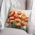 thumbnail image 3 of Creative Products Orange Fall Flowers 18 x 18 Spun Poly Pillow, 3 of 3
