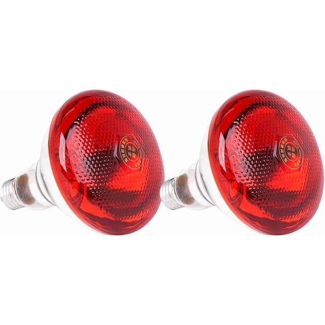 2 Pcs Ampoules Rouges pour Bétail et Reptiles Chauffage en Hiver Lampe Chauffante Bétail Lampe Chauffante,100w