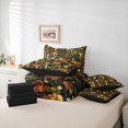 thumbnail image 6 of Homewish Fungus Plant Mushrooms 7 Pieces Full Size Bedding Sets,Floral Butterfly Moon Full Size Bed in a Bag,Black Reversible, 6 of 8