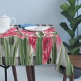 thumbnail image 4 of Pink Tulip Flowers Table Cloth Waterproof Tablecloths, Black Buffalo Plaid Spring Floral Plants Tablecloth Dining Table Cover for Kitchen Party Tabletop Outdoor, Rectangle Tablecloth 60x120 Inch, 4 of 9