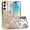 Gold, variant on For Samsung A16 5G Case Bling Floral 3D Glitter Phone Cover + Tempered Glass
