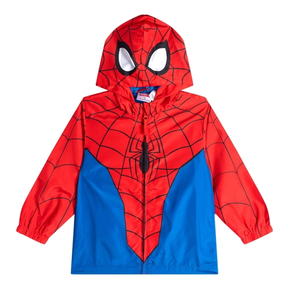 Marvel Spider-Man Toddler Boy or Girl Cosplay Hooded Windbreaker Red Blue
