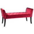 thumbnail image 1 of Armen Living Chatham Tufted Velvet Upholstered Living Room Bench in Red, 1 of 1