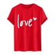 thumbnail image 4 of Tops para hombre, blusas y camisas de cuello redondo y manga corta para hombre. Camiseta/camisa informal de cuello redondo y manga corta con estampado de corazones para hombre. Tops de poliéster para, 4 of 5