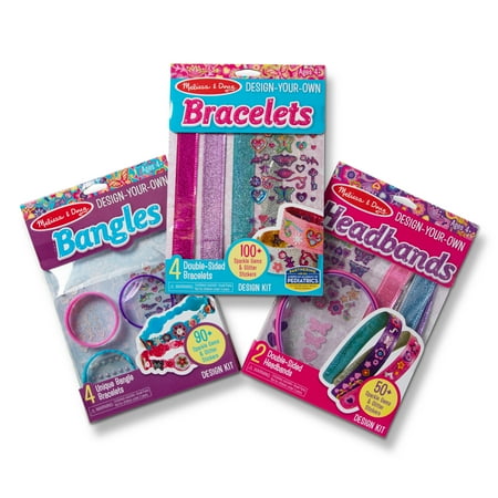 Melissa & Doug Design-Your-Own Jewelry-Making Kits - Bangles, Headbands, and Bracelets
