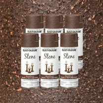 6 Pack, Mineral Brown, Rust-Oleum American Accents Textured Spray Paint-342731, 12 oz