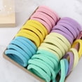thumbnail image 4 of Bandas para el pelo de colores mezclados para mujer y niña, 50 piezas, 4cm, lazos básicos para el cabello, diadema elástica, accesorios para el cabello, coletero, 4 of 4
