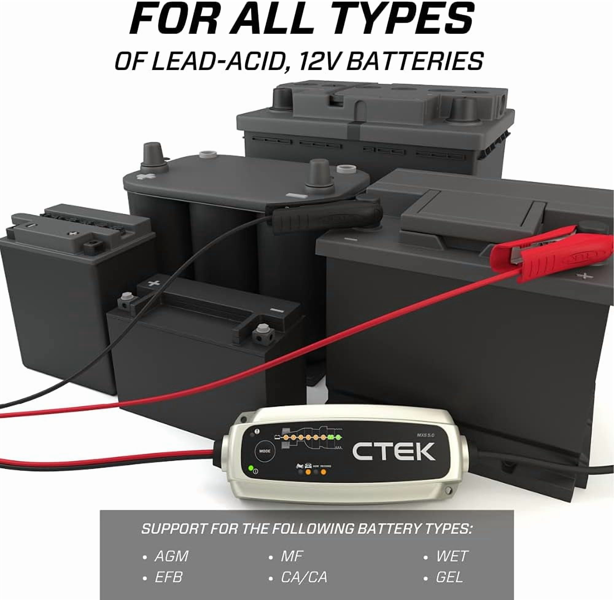 CTEK 40-206 MXS 5.0 Automatic Car and Motorcycle Battery Charger