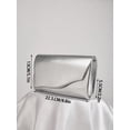thumbnail image 6 of RUMANLAND Women's Silver Metallic Envelope Evening Clutch Bag Elegant Formal Handbag for Wedding Party Prom Cocktail, 6 of 8