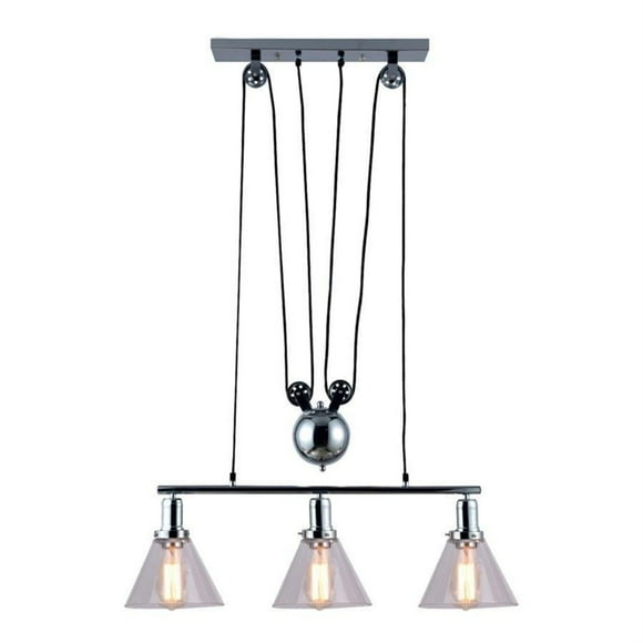 Xtricity - 3-Light Pendant , 29.1 '' Width, From Dakota Collection, Chrome