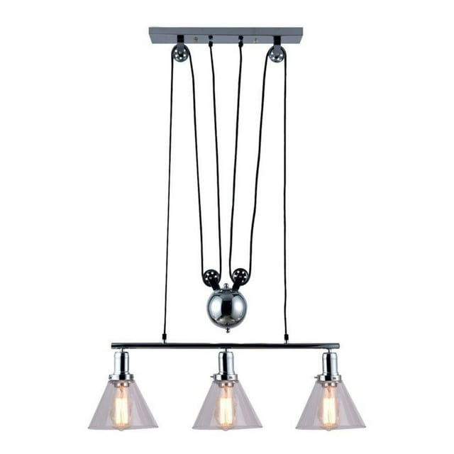 Xtricity - 3-Light Pendant , 29.1 '' Width, From Dakota Collection, Chrome