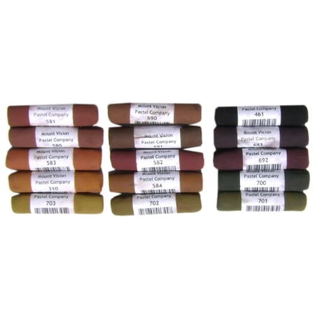 Mount Vision Pastel Company 25-Piece Plein Air Workshop Set - Soft Pastels For Landscape Drawing & Painting