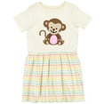 thumbnail image 3 of Inktastic Monkey Girls Toddler Dress, 3 of 5