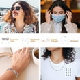 thumbnail image 2 of Chaîne de Lunettes de Soleil humlbird avec Perles de Cristal pour Femmes, Colorée, Petite, 2 of 7