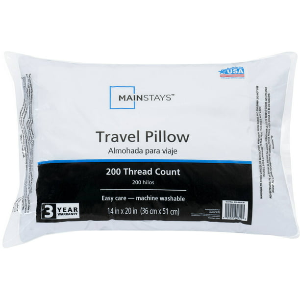 Mainstays - Mainstays 100% Polyester Travel Pillow 14