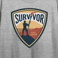 thumbnail image 2 of Survivor Reality Show Est. 2000 Women's Heather Gray Cropped Tee-Medium, 2 of 5