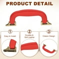 thumbnail image 3 of Uxcell Leather Luggage Handle, Replacement Strap Handle for Handbag Red, Bronze 1 Count, 3 of 7