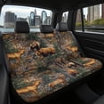 thumbnail image 7 of FUIALDOLG Forest Wildlife Print Rear Bench Seat Covers with SUV Sedan, Comfortable Waterproof Stretch Dirt and Scratch Proof Covers (2 Pack), 7 of 7