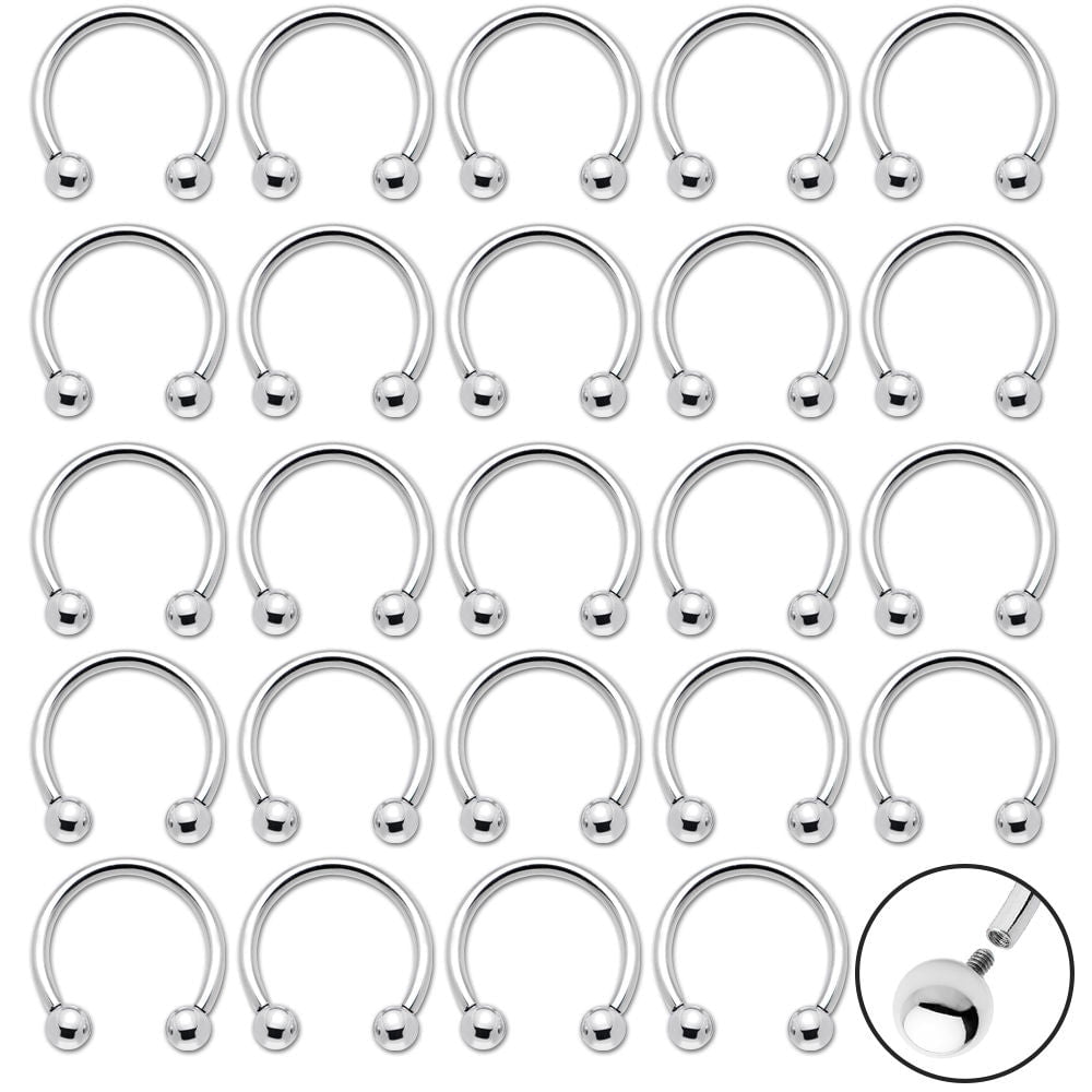 16G 14G Surgical Steel Curved Barbell Nipple Ring & Tongue Snake-Eyes  Piercing | eBay