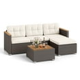 thumbnail image 1 of Gymax Ensemble de Conversation en Osier de 5 Pcs Ensemble de Chaises en Rotin pour Patio et Table Basse pour Véranda, 1 of 6