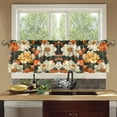thumbnail image 4 of Yayeee Kitchen Curtains Tier Set of 2 Light Filtering 57"x24" Over Sink Window Panels, Bright Floral, 4 of 7