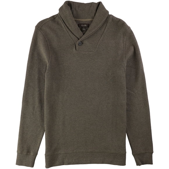 Tasso Elba suéter de cuello chal texturizado para hombre, marrón, extragrande
