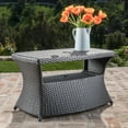 thumbnail image 2 of GDF Studio Prazen Outdoor Wicker Side Table, Gray, 2 of 9