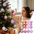 thumbnail image 6 of WWG Christmas Ball Ornaments, Plastic Christmas Tree Decorations, Hanging Holiday Ornament Set with Caps and Rope, Easy to Hang, Lightweight, for Indoor Christmas Tree, Home Decor, 6 of 9