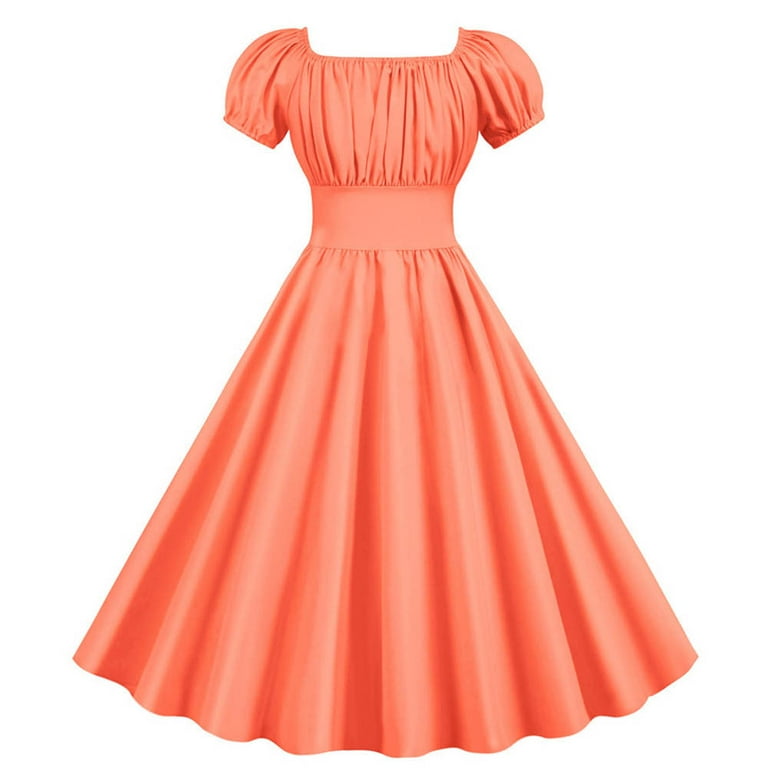 knee length dresses for ladies (Xs/S) Custom Reworked 50s/60s Blue/White Puff Sleeve Mini Dress