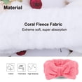 thumbnail image 3 of Diadema de spa – Paquete de 2 bandas para el cabello con lazo para mujer, banda para la cabeza de maquillaje facial, envolturas para la cabeza de forro polar de coral suave para ducha, lavado de cara Ormromra WMPH-827-4, 3 of 7
