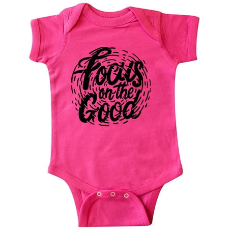 

Inktastic Inspirational Quote Focus on the Good in Black Text Gift Baby Boy or Baby Girl Bodysuit