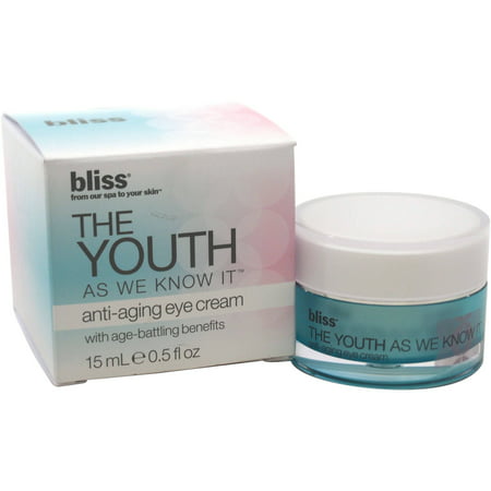 Bliss La jeunesse comme nous la connaissons Anti-âge Crème contour des yeux pour unisexe, 0,5 fl oz