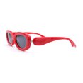 thumbnail image 3 of Womens Retro Mod Oval Thick Plastic Fashion Chic Sunglasses Red - Black, 3 of 4